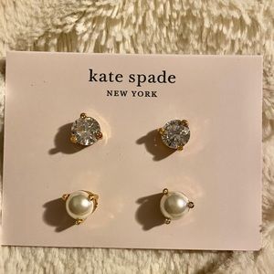 NWT kate spade Cubic Zirconia Pearl Stud Earrings